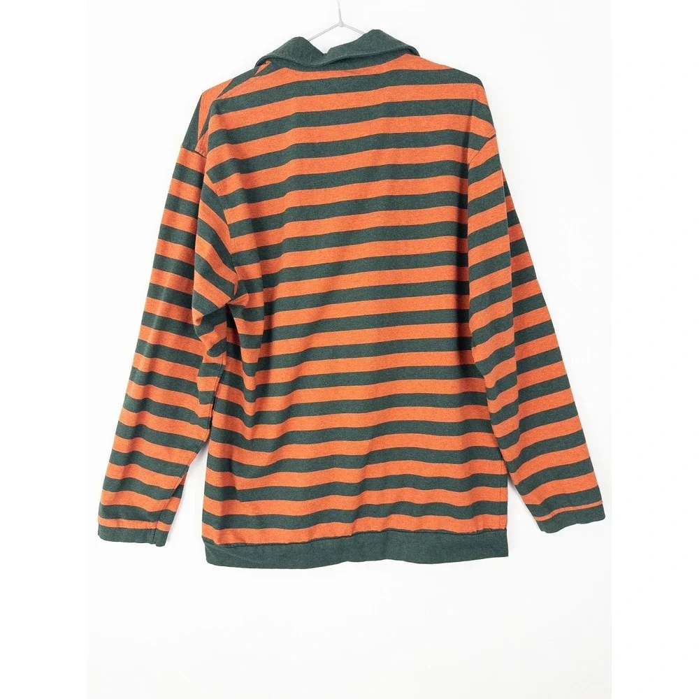 Kent & Curwen Rugby Polo Shirt Mens XL Striped Casual Cotton Long Sleeve - Picture 5 of 8